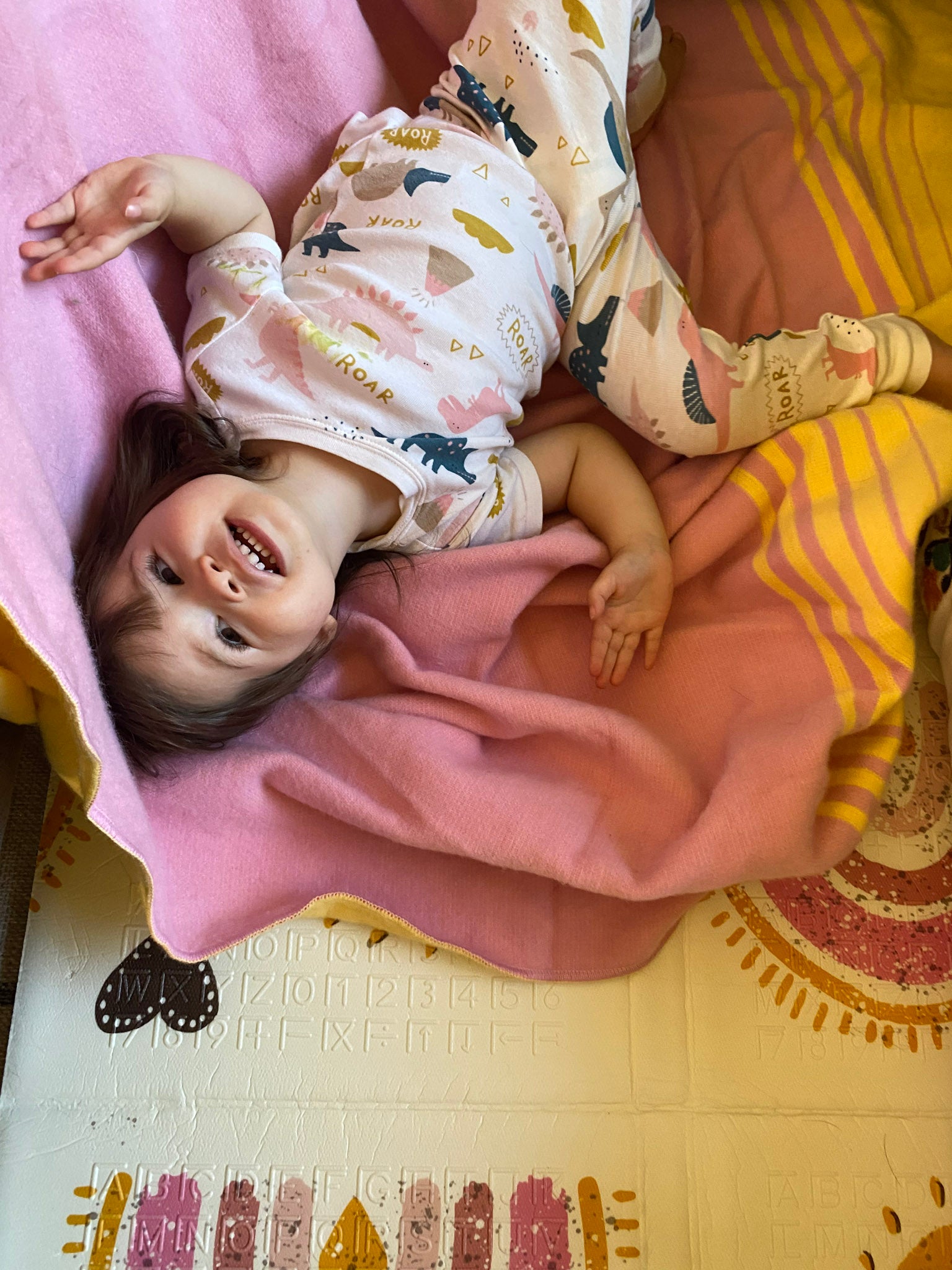 Miami - Pink and Yellow Luxury Throw Blanket