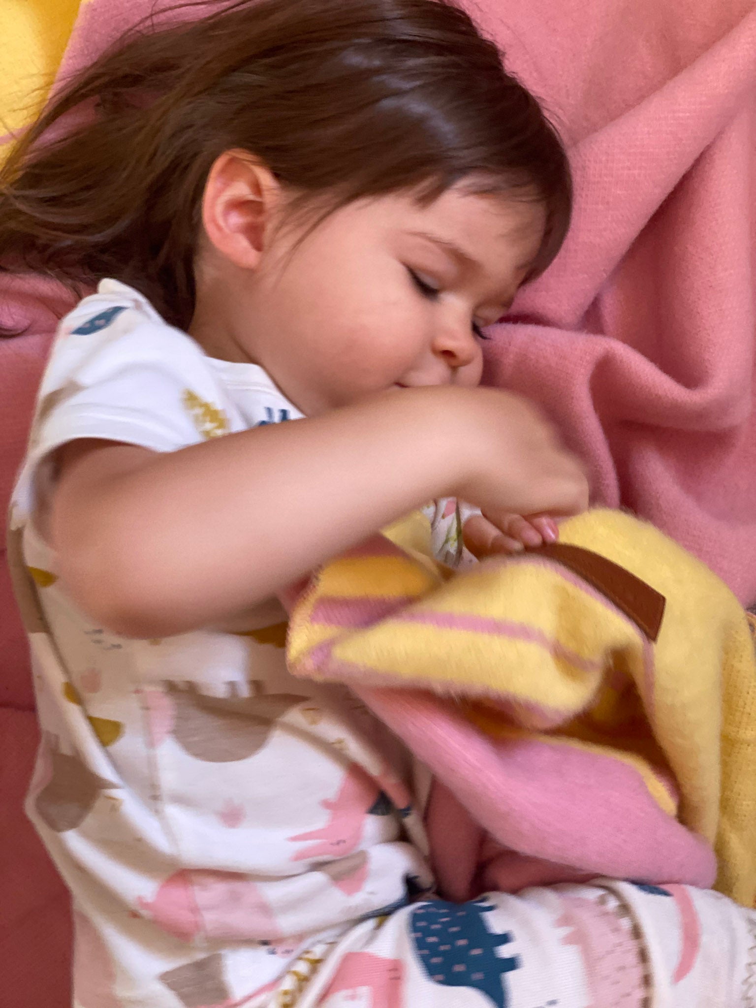 Miami - Pink and Yellow Luxury Throw Blanket