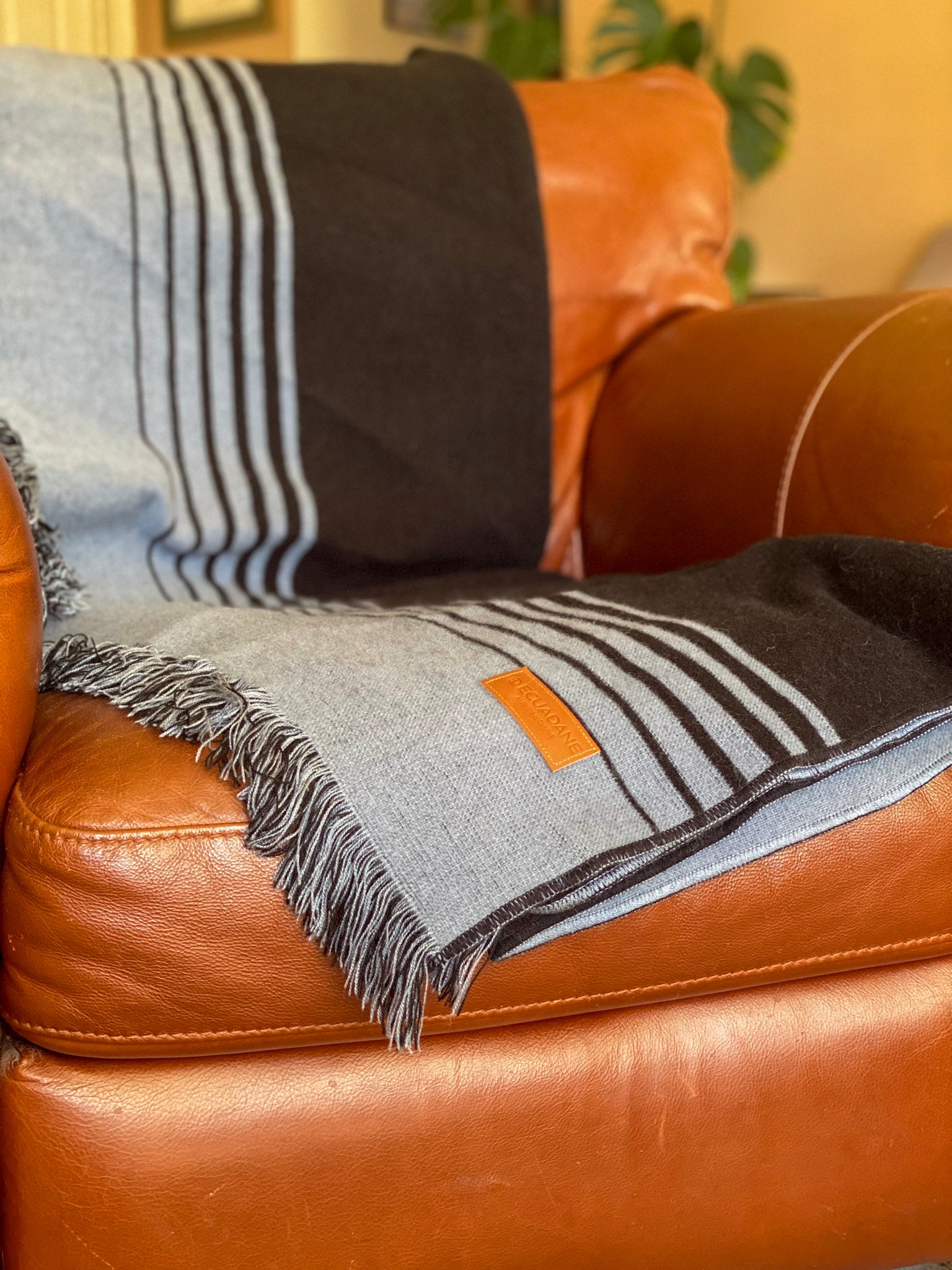 Chicago- Black and Gray Luxury Throw Blanket