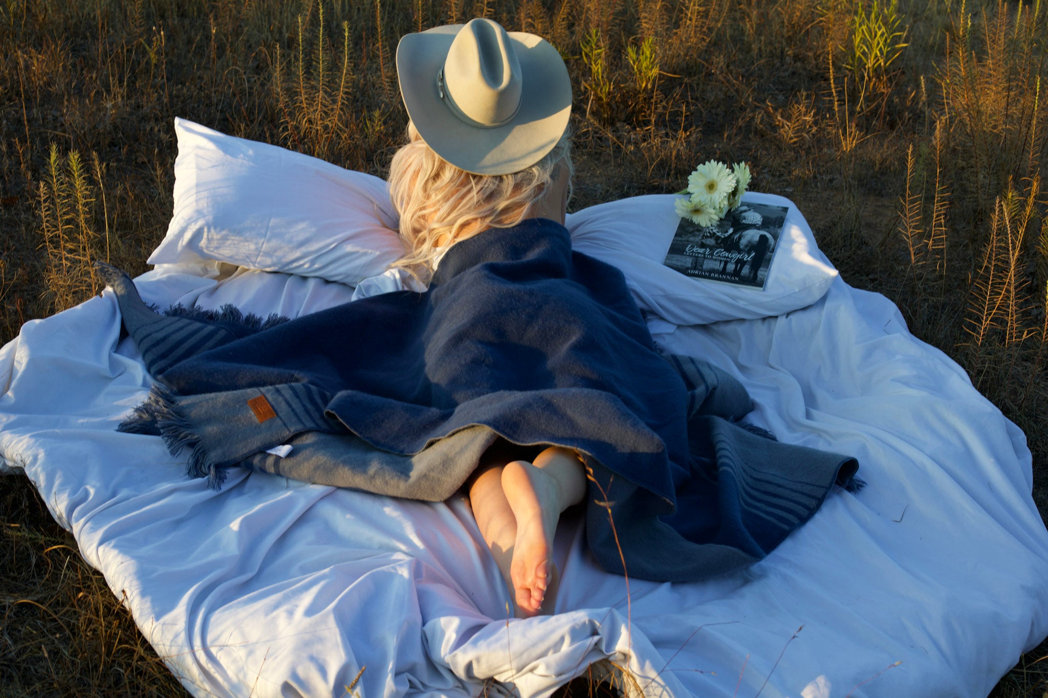 Stockholm - Blue and Gray Luxury Throw Blanket