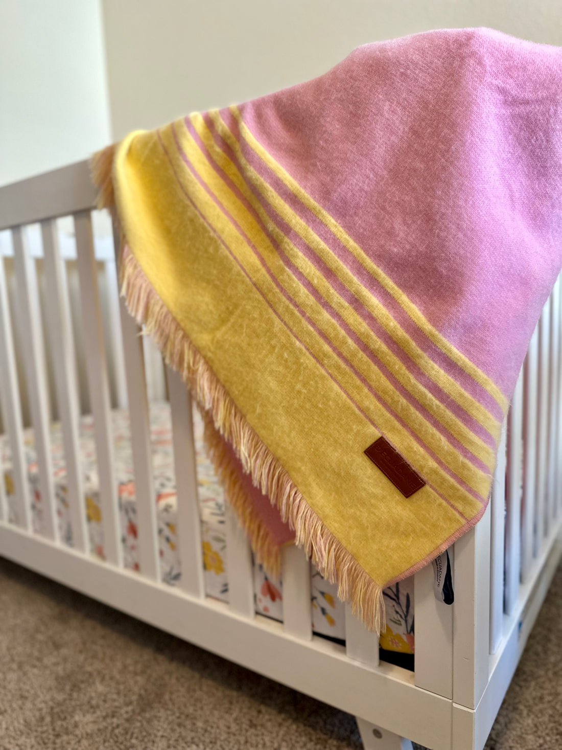 Miami - Pink and Yellow Luxury Throw Blanket