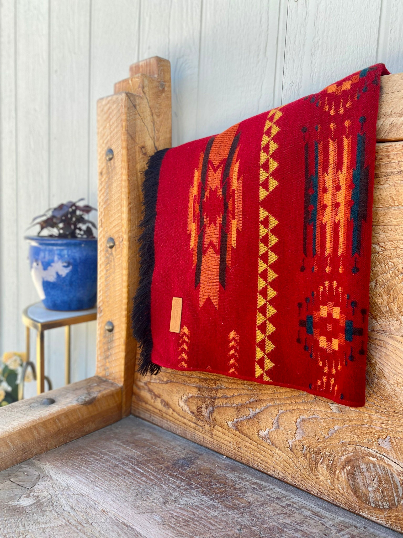 Corazon Wildfire Throw Southwestern Blanket