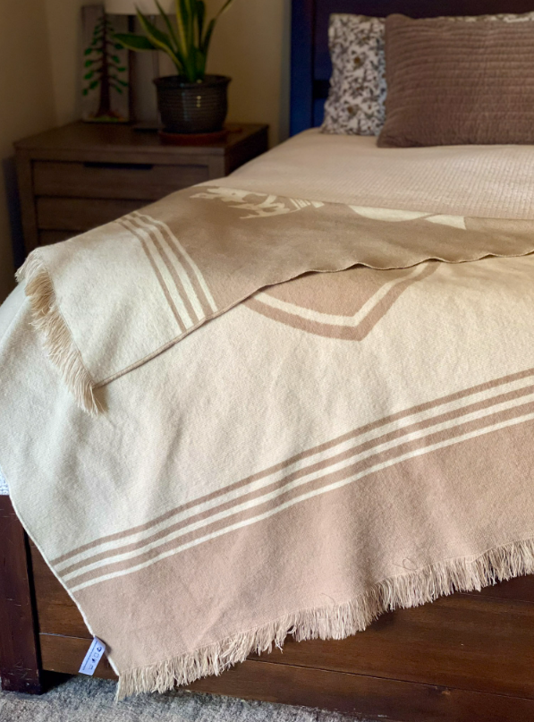 Custom Leather Label - Vienna Throw