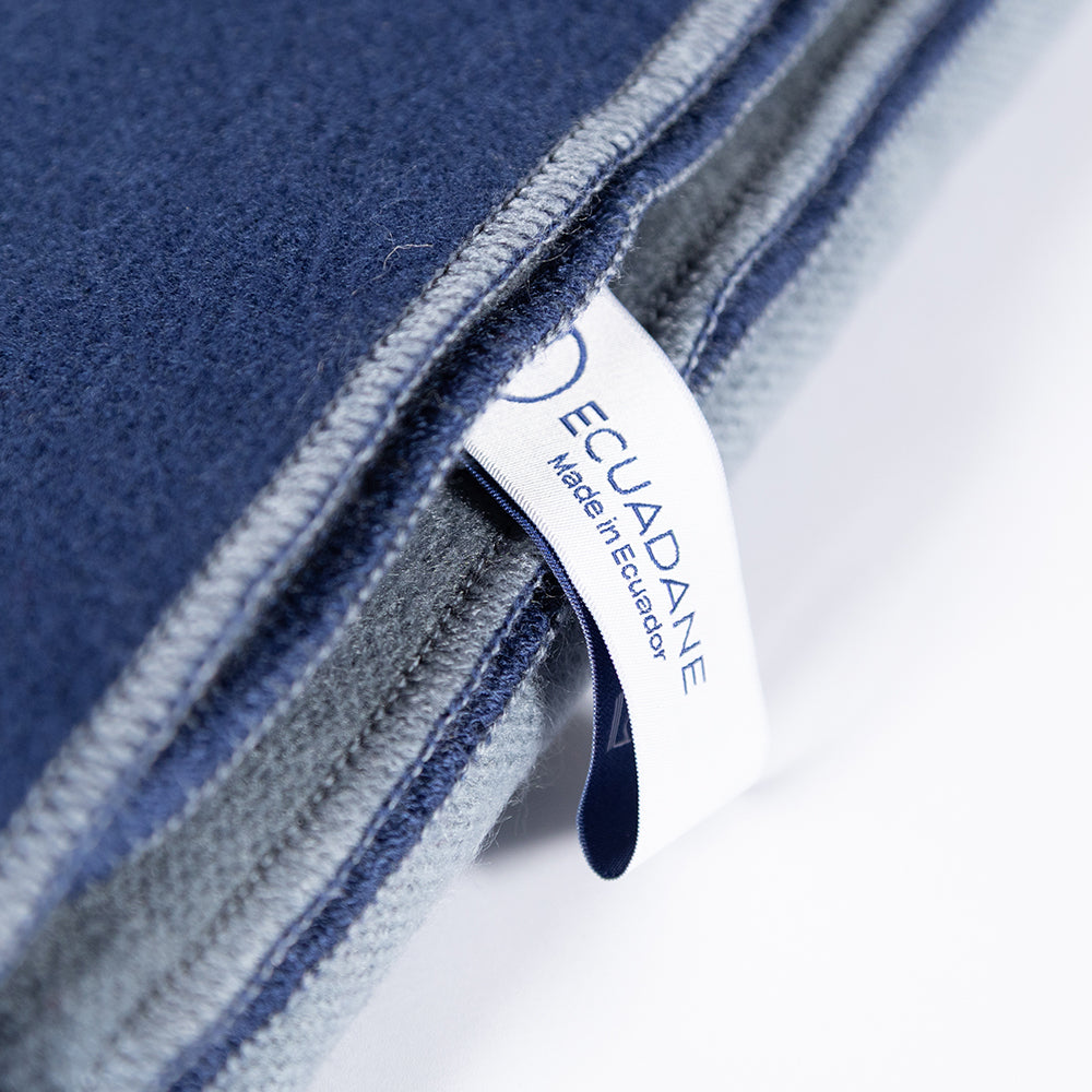 Stockholm - Blue and Gray Luxury Throw Blanket