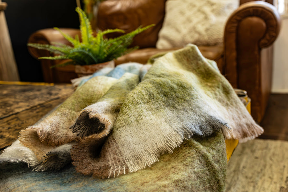 Mohair & Wool Throw Blanket - Cara Rowan