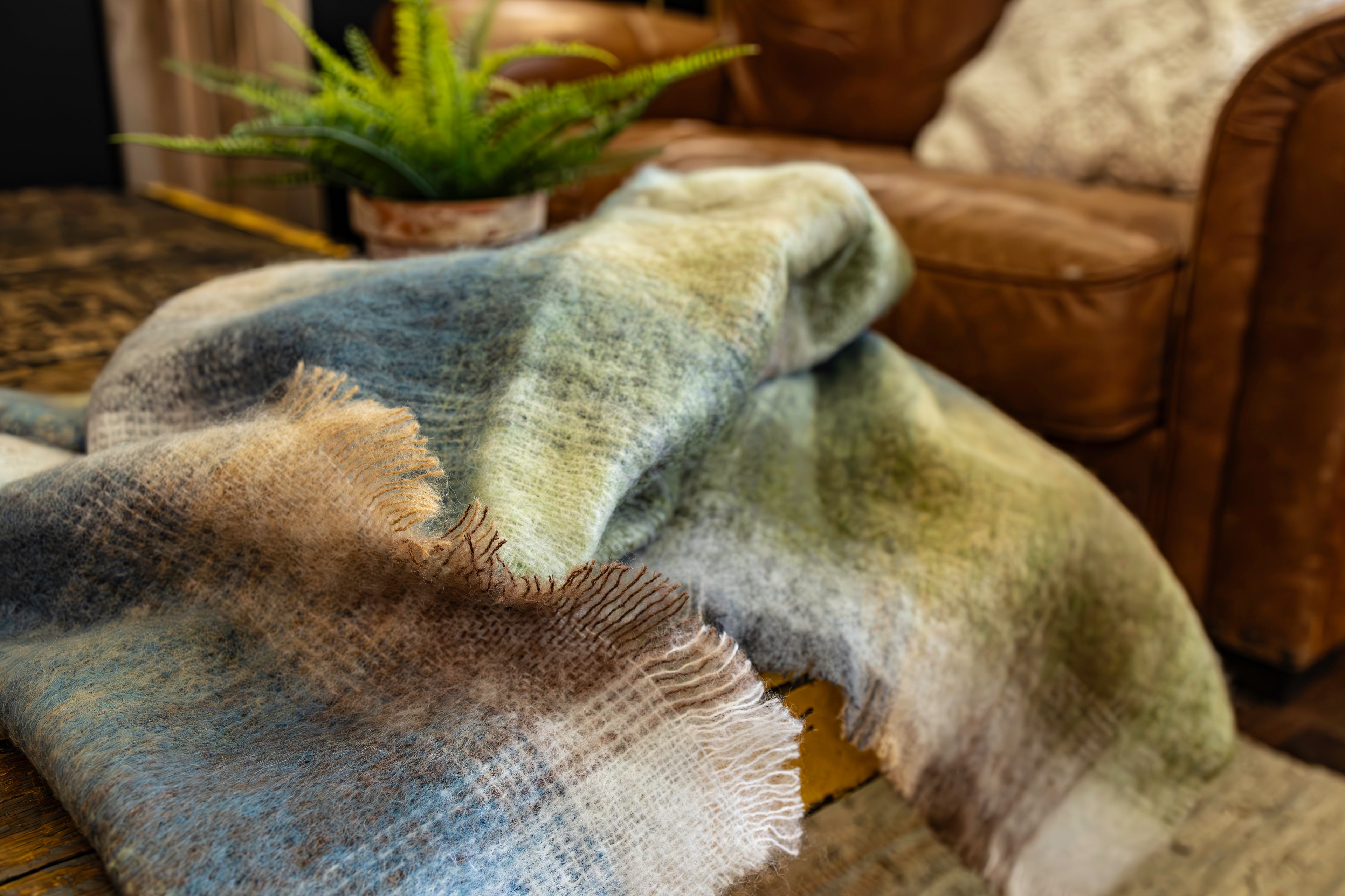 Mohair & Wool Throw Blanket - Cara Rowan