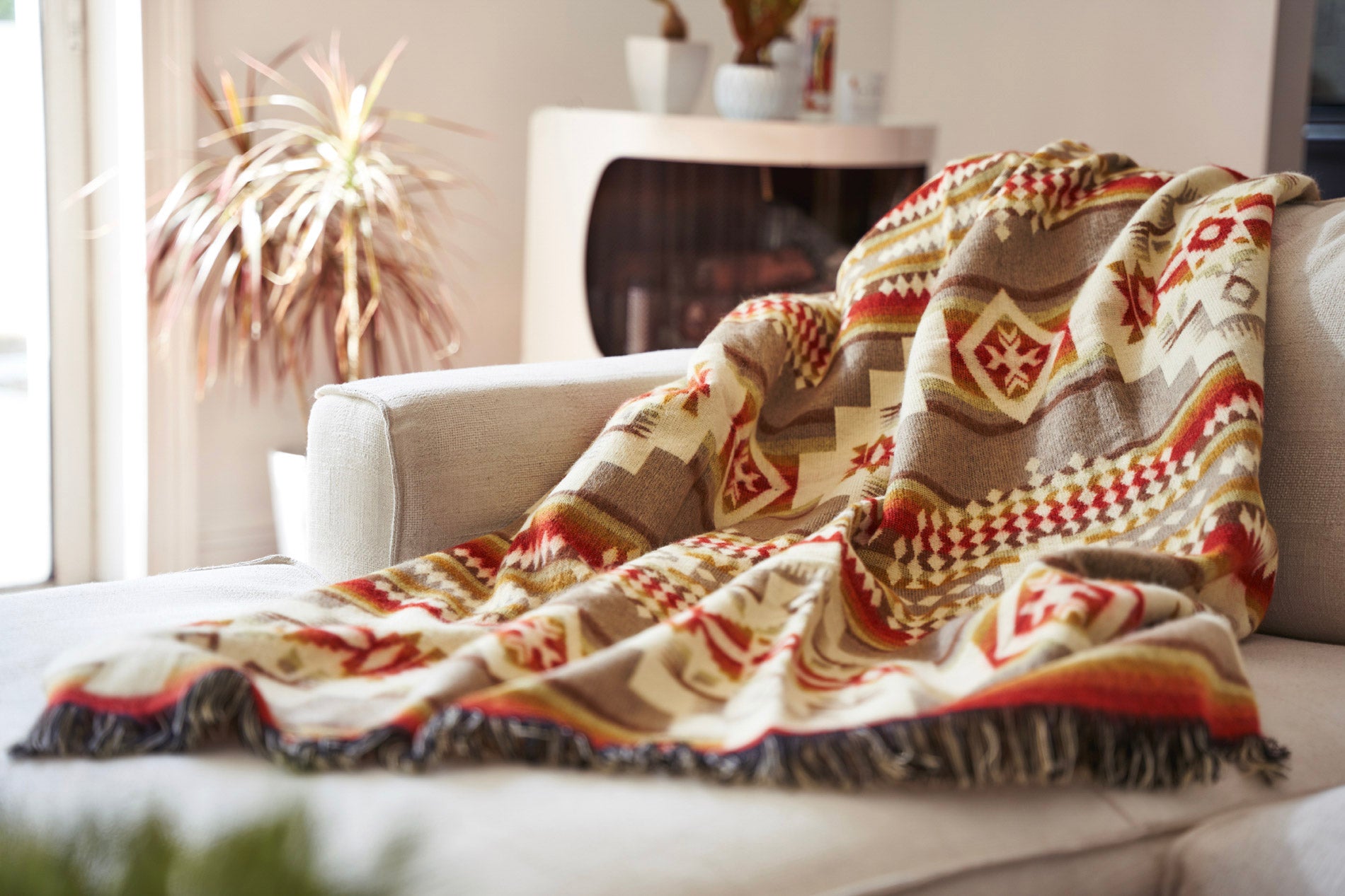 Artisan-Made Southwestern Blanket - Andes Beach Throw