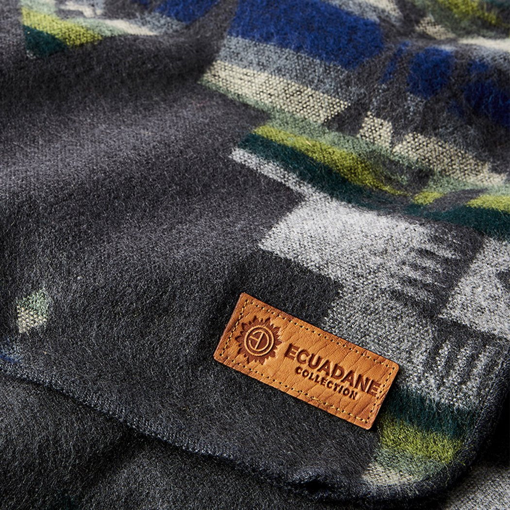 Artisan-Made Southwestern Queen-Sized Blanket - Andes Storm