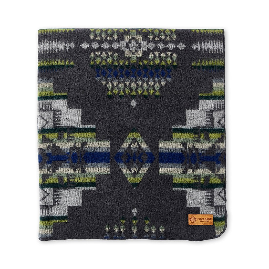 Artisan-Made Southwestern Queen-Sized Blanket - Andes Storm