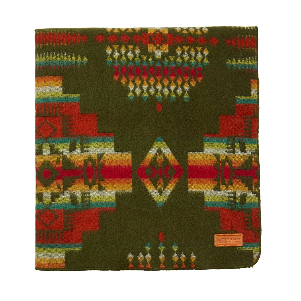 Artisan-Made Southwestern Queen-Sized Blanket - Andes Forest