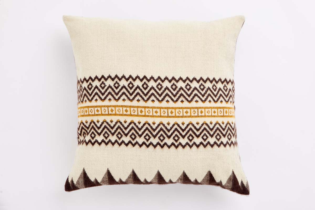 Artisan-Made Large Mountain Range Pillowcase with Southwestern Design