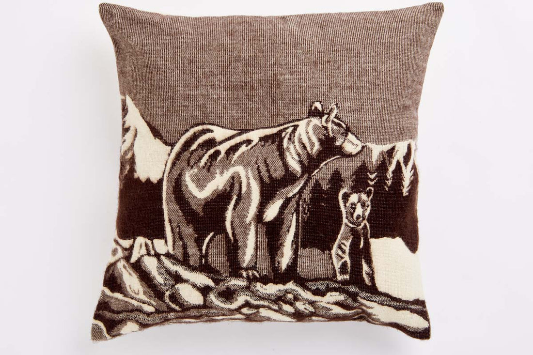 Artisan-Made Large Mountain Range Pillowcase with Southwestern Design