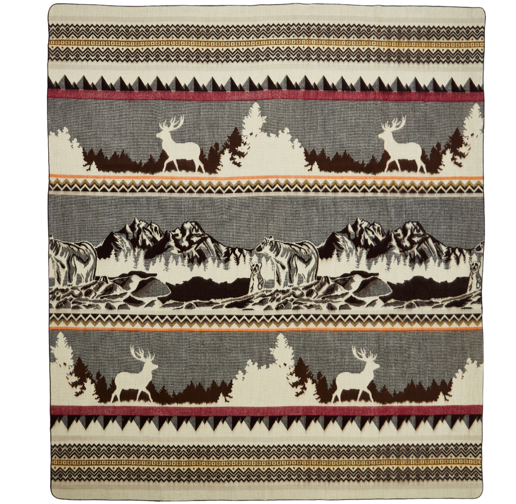 Artisan-Made Southwestern Blanket - Mountain Range