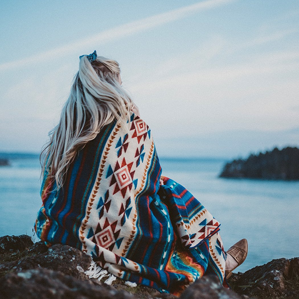 Artisan Southwestern Blanket - Cotacachi Water