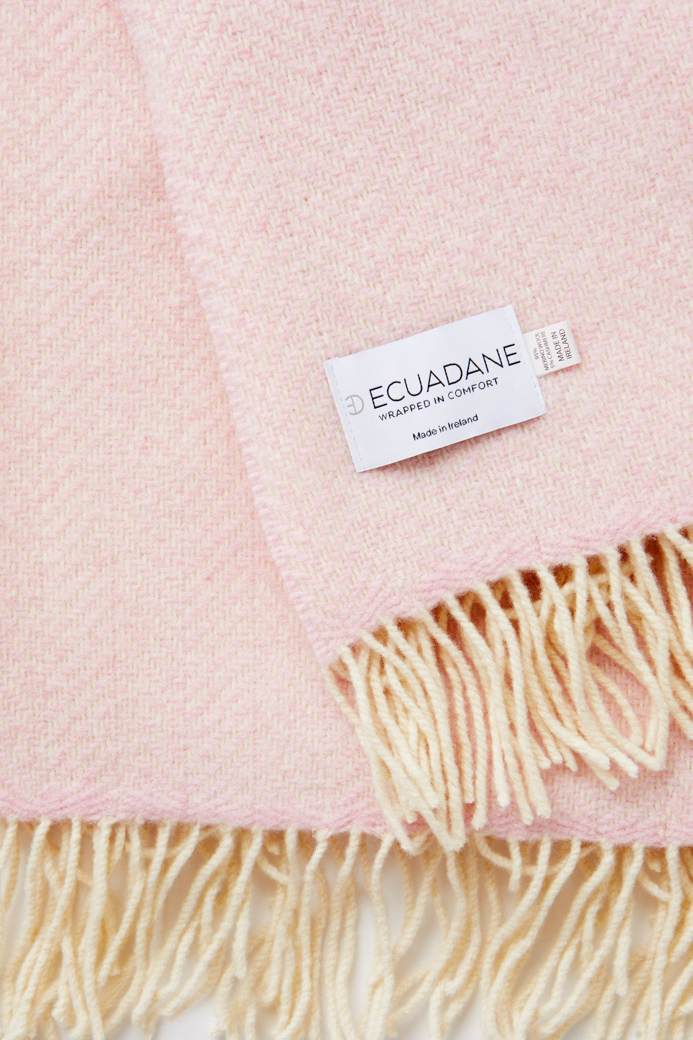 Merino Wool & Cashmere Throw Blanket - Álainn Yew Pink