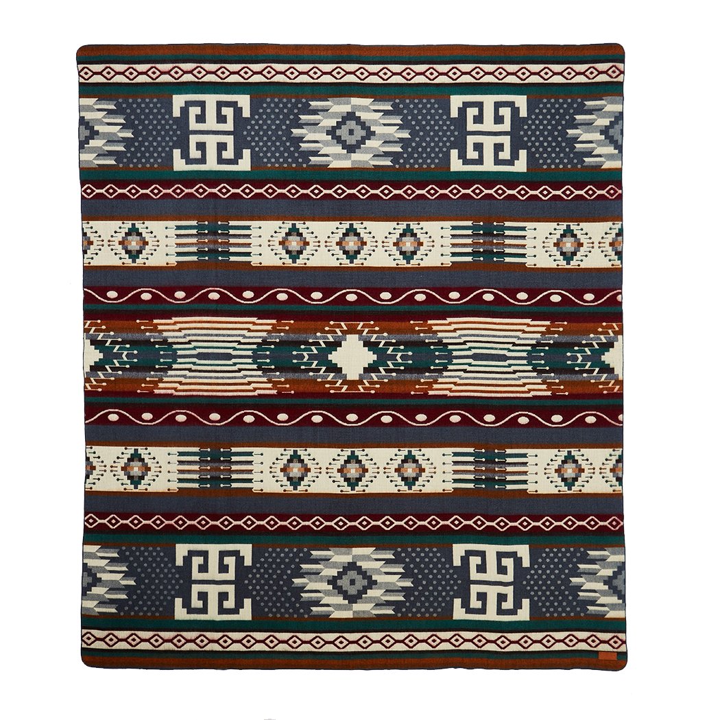 Sumaco Wave Artisan-Crafted Blanket with Southwestern Design