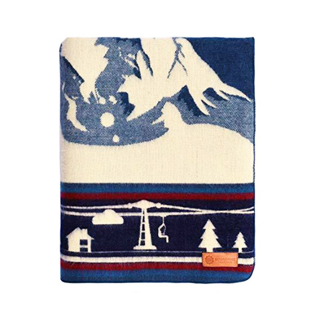 Artisan-Made Winter Blanket - Ski Jump