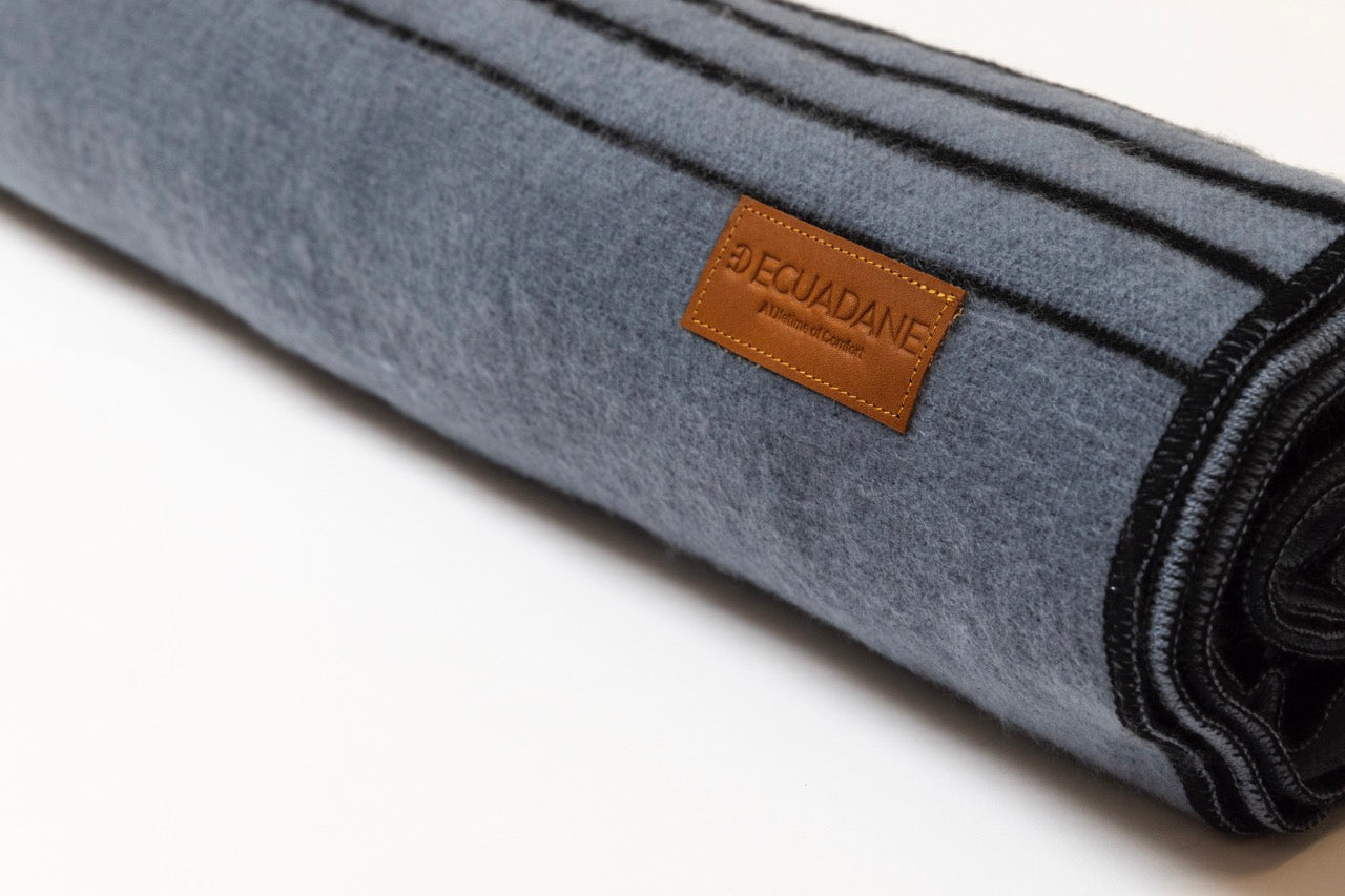 Custom Leather Label - Quilotoa Black and Gray