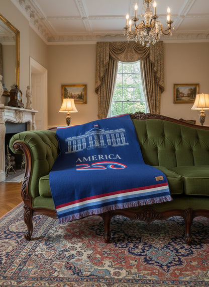 America 250 Whitehouse Throw Blanket