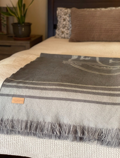 Custom Leather Label - Copenhagen Throw