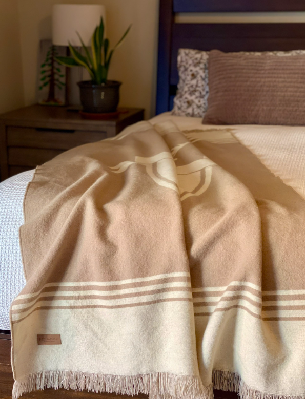 Custom Leather Label - Vienna Throw