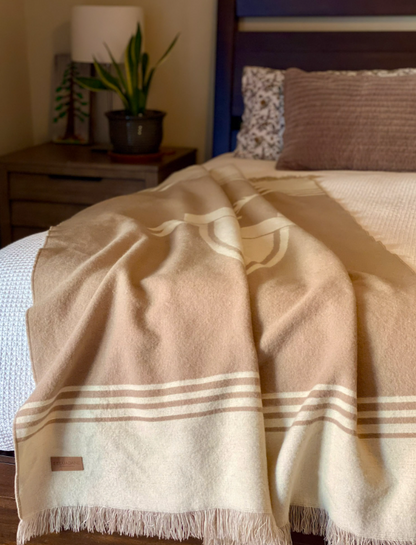 Custom Leather Label - Vienna Throw