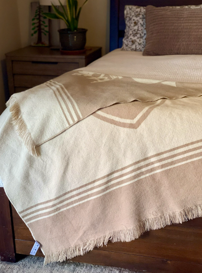 Custom Leather Label - Vienna Throw