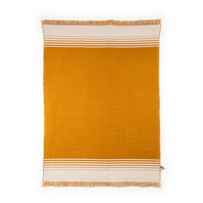 Versailles - Gold and Beige Luxury Throw Blanket