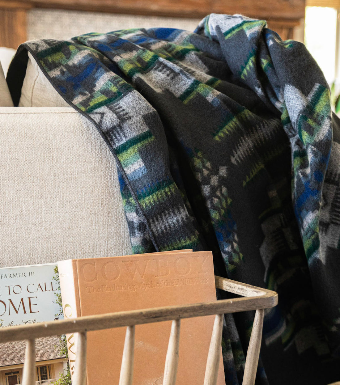 Artisan-Made Southwestern Queen-Sized Blanket - Andes Storm