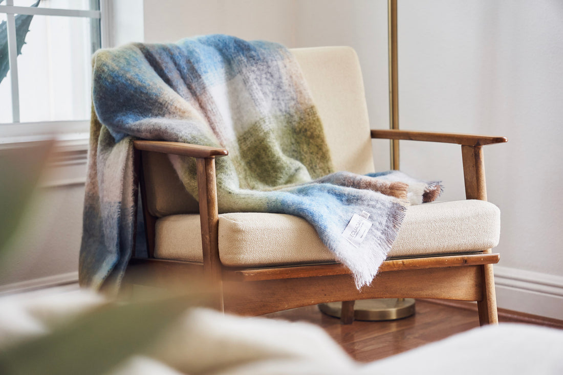Mohair & Wool Throw Blanket - Cara Rowan
