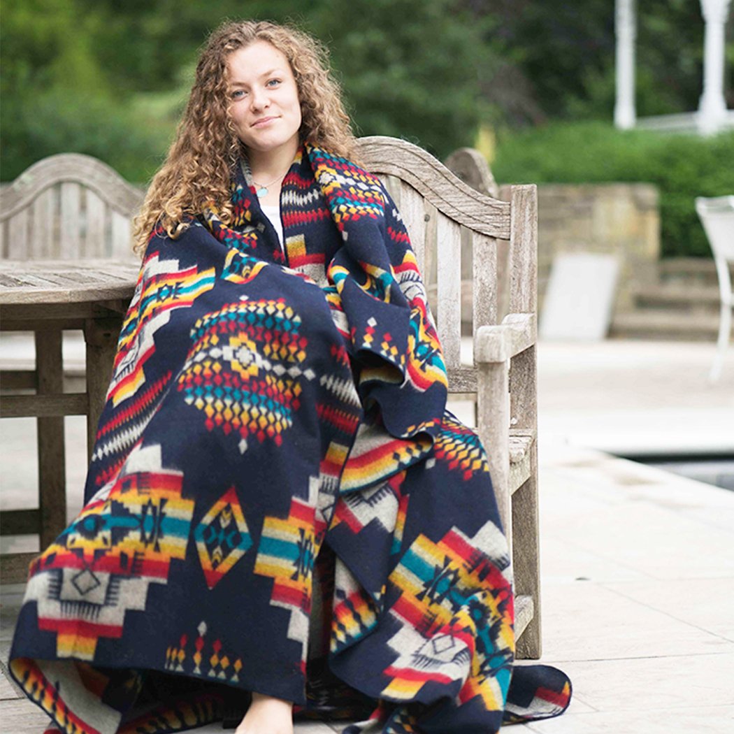 Artisan-Made Queen-Sized Blanket - Andes Midnight