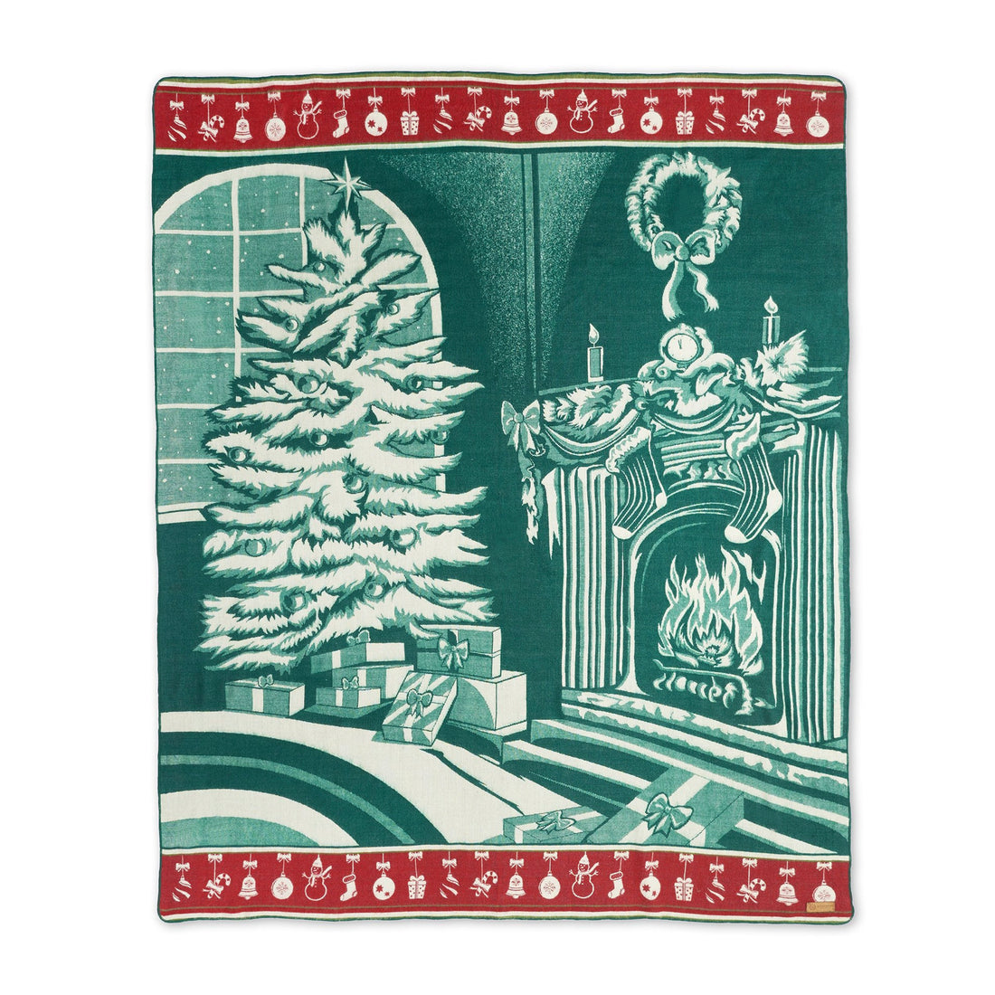 Artisan-Made Green Christmas Winter Blanket