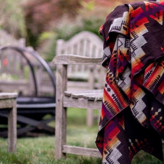 Artisan-Made Queen-Sized Blanket - Andes Campfire