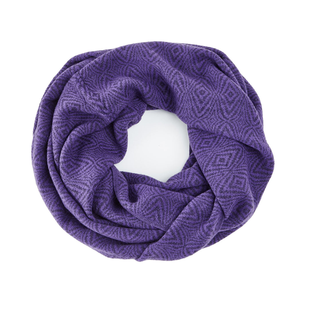 Handwoven Purple Infinity Scarf